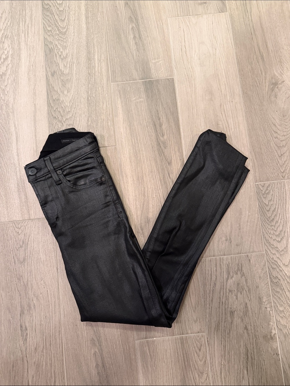 Citizens of Humanity Women’s Black Leather Skinny Jeans Size 24